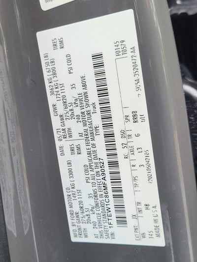 2021 Ford F-150 Lariat SuperCrew