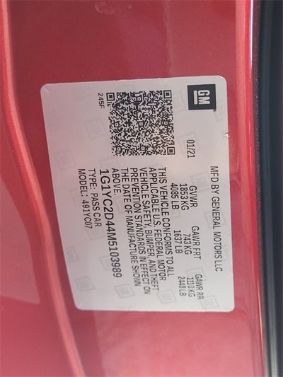 2021 Chevrolet Corvette Stingray 3LT