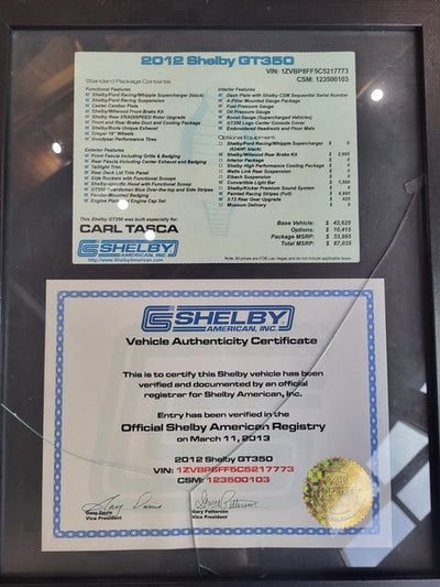 2012 Ford Mustang SHELBY GT350
