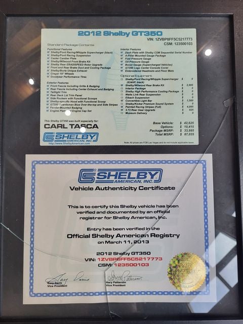 2012 Ford Mustang SHELBY GT350