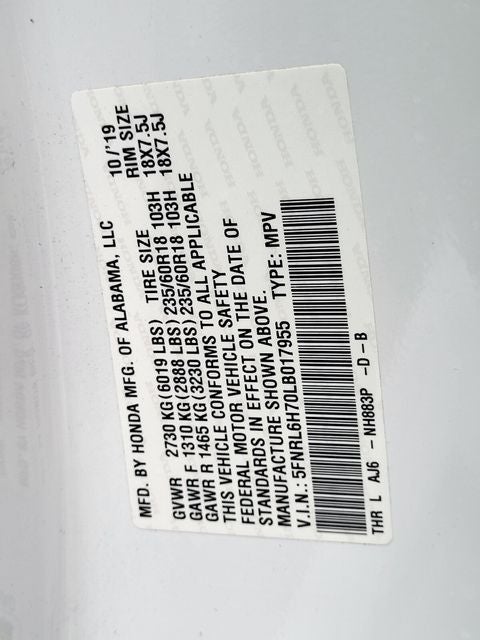 2020 Honda Odyssey EX-L w/Navigation and Rear Entertainment System