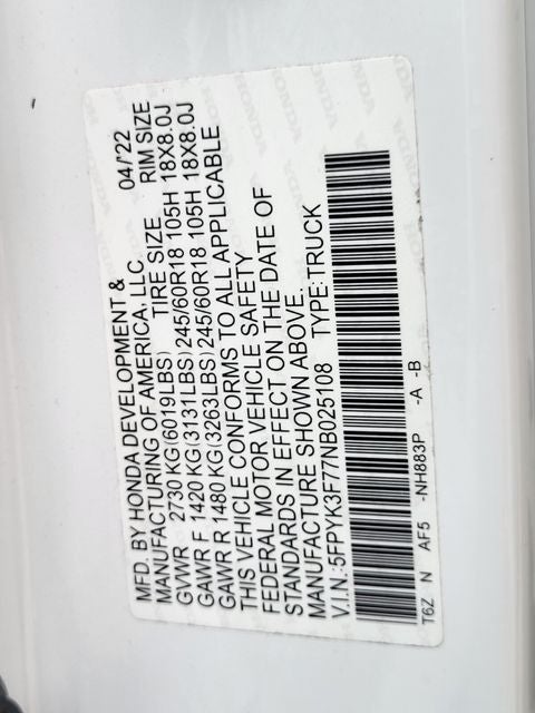 2022 Honda Ridgeline RTL-E