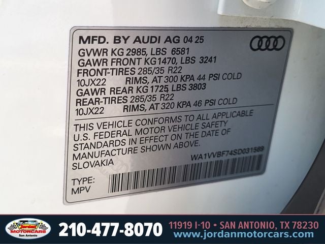 2025 Audi Q7 55 Prestige quattro