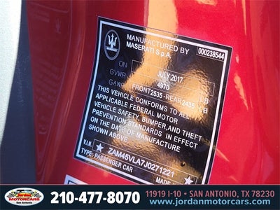 2018 Maserati GranTurismo Sport